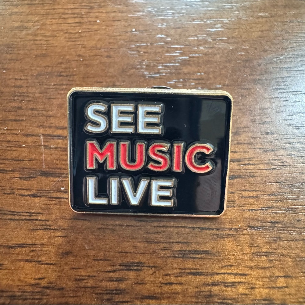 Vintage Wizard Pins “See Live Music” Pin